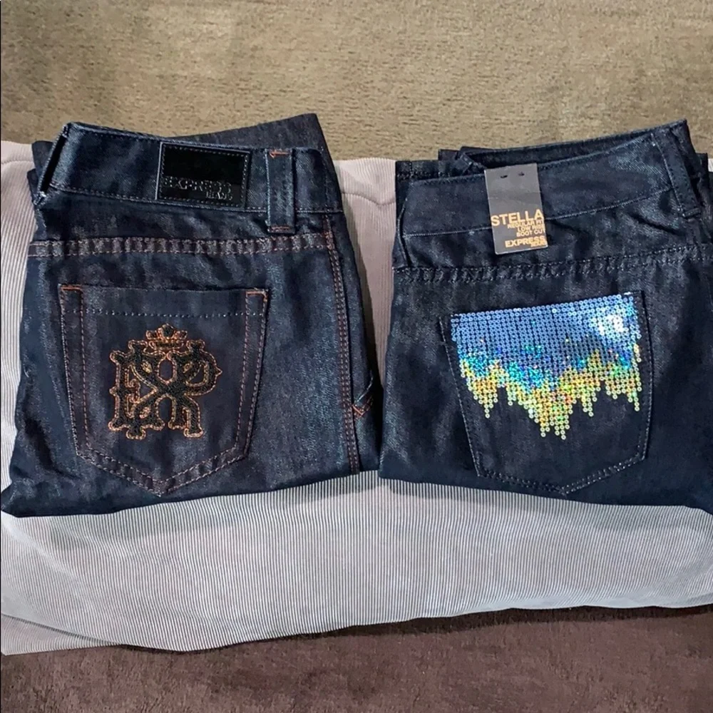 Express jeans bundle bootcut Stella 2 pack - Picture 1 of 5